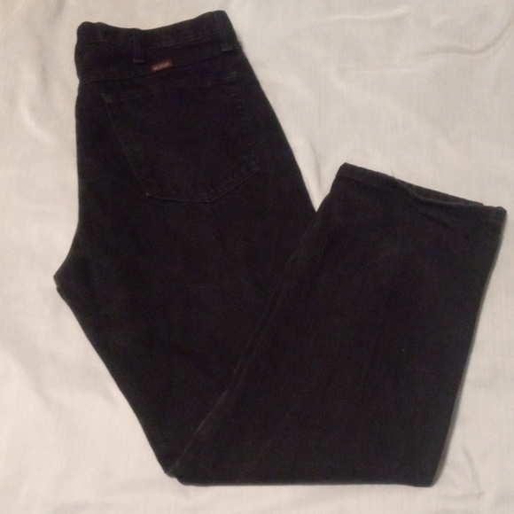 Black Denim Pants with Classic Style Boot Cut - Picture 1 of 11